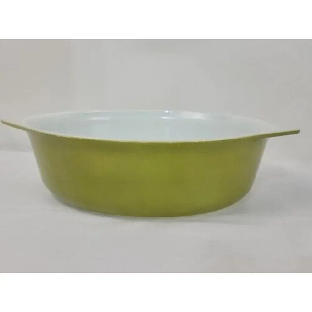 Vintage Pyrex Solid Avocado Green Verde 045 Oval Casserole 2.5qt